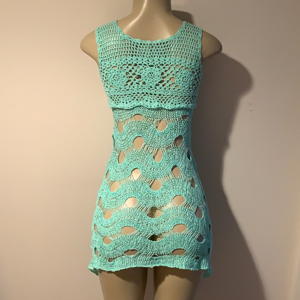 NWOT💗Teal crochet top - Picture 6 of 11